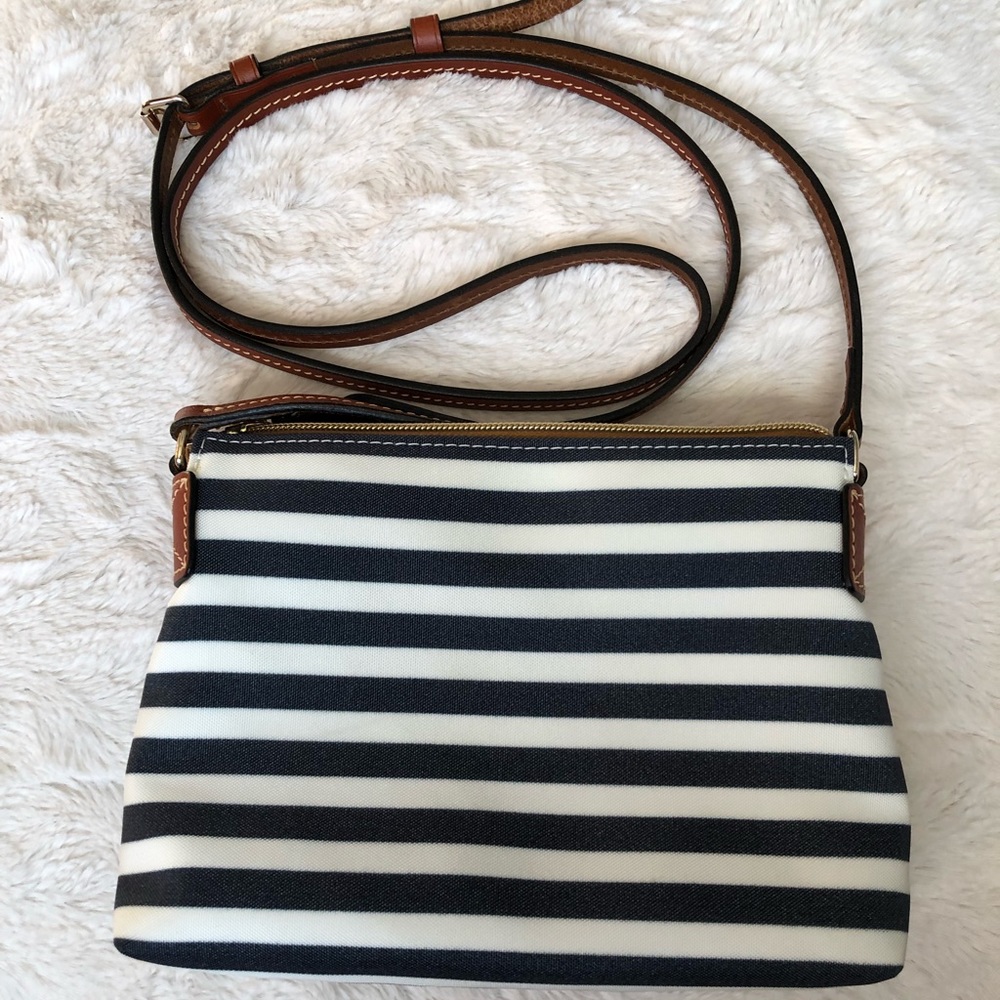 Dooney & Bourke Nylon Crossbody Pouchette with Leather Trim - Picture 2 of 8